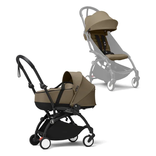 Коляска 2в1 Stokke YOYO3 люлька newborn shell черная рама
