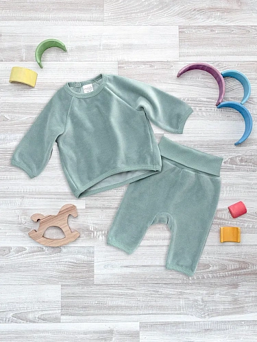 Велюровый комплект Mjolk Baby Blue