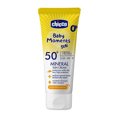 Крем минеральный солнцезащитный Chicco SPF50+ 75 мл