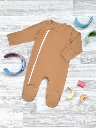 Комбинезон Mjolk Sleep and Play Camel, швы наружу