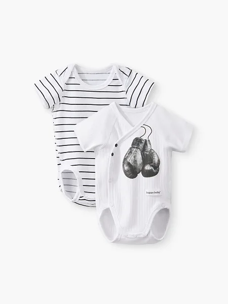 Боди Happy Baby с коротким рукавом ,2 шт