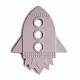Прорезыватель силиконовый BIBS Rocket Lilac