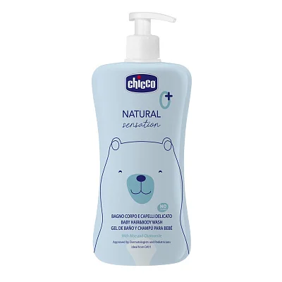 Средство для мытья волос и тела без слез Chicco Natural Sensation 500 мл