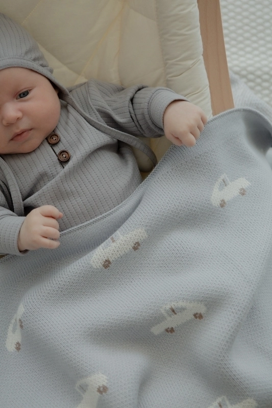 Плед детский Loomknits Baby Car (100х100 см) 2