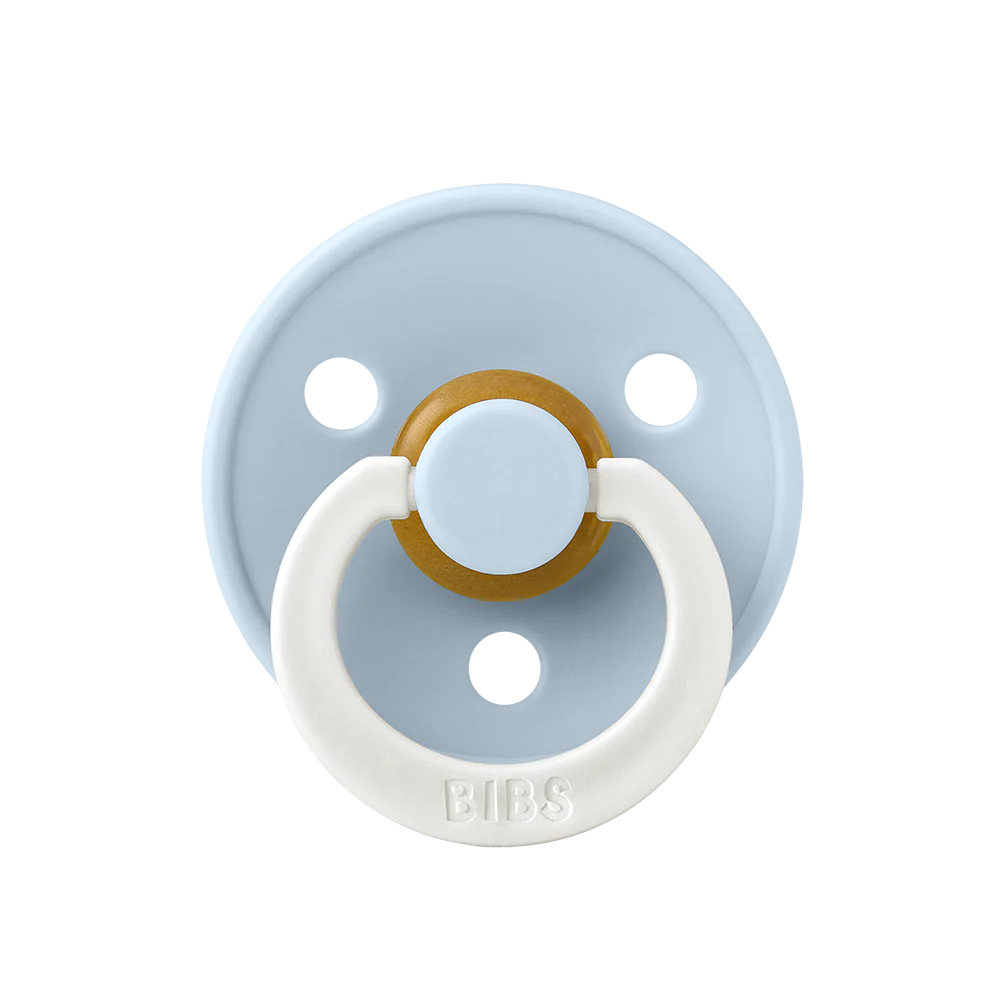 Пустышка латексная ночная BIBS Colour Glow Baby Blue 0+ мес. 1