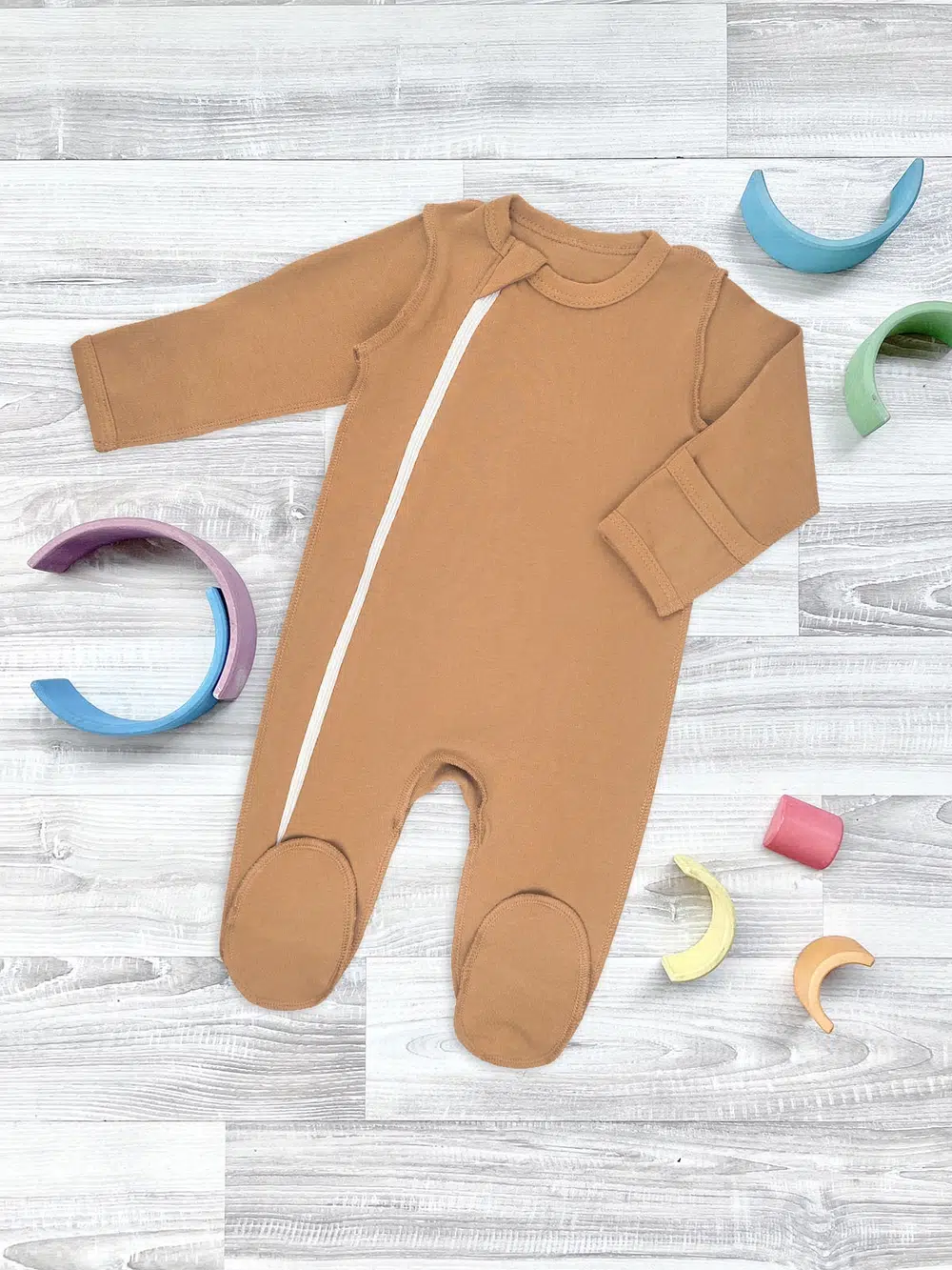 Комбинезон Mjolk Sleep and Play Camel, швы наружу 1