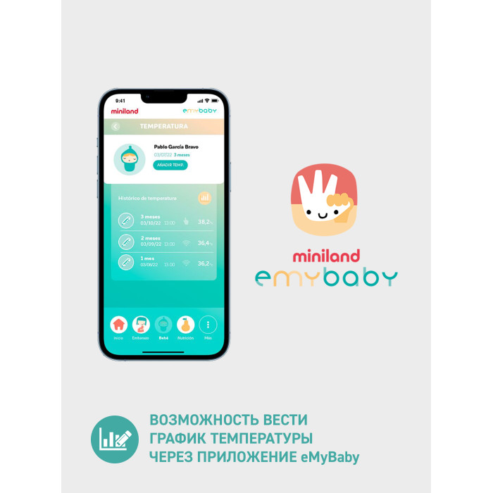 619864_3753443 Термометр многофункциональный Miniland Thermosense 4