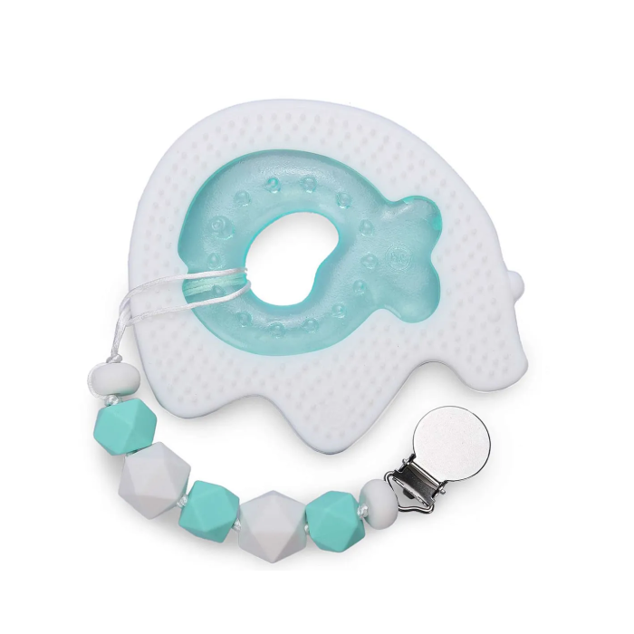 Набор прорезывателей с держателем Happy Baby (white and mint) 1