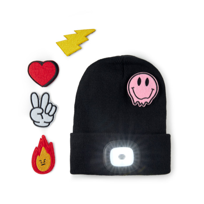 Шапка детская Happy Baby с фонариком (black), 50-56 1