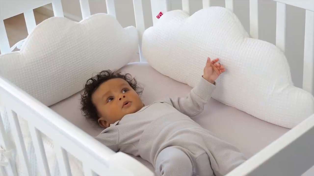 Набор бортиков на кроватку Happy Baby 3 шт. (white) Облака 7