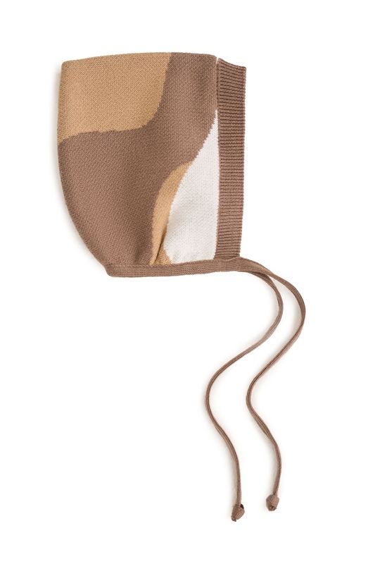 Шапка детская Loomknits на завязках Какао 1