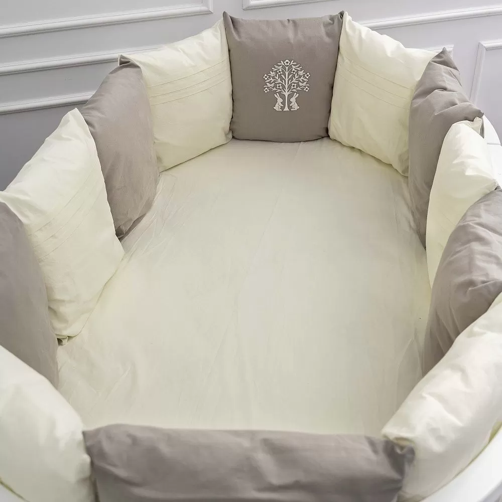 vko0depxv30remmotfai35y11gv58lld Комплект из 6 предметов для овальной и прямоугольной кроватки "Organic baby cotton" 5