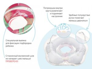 Надувной круг Roxy Kids на шею для купания Flipper 14