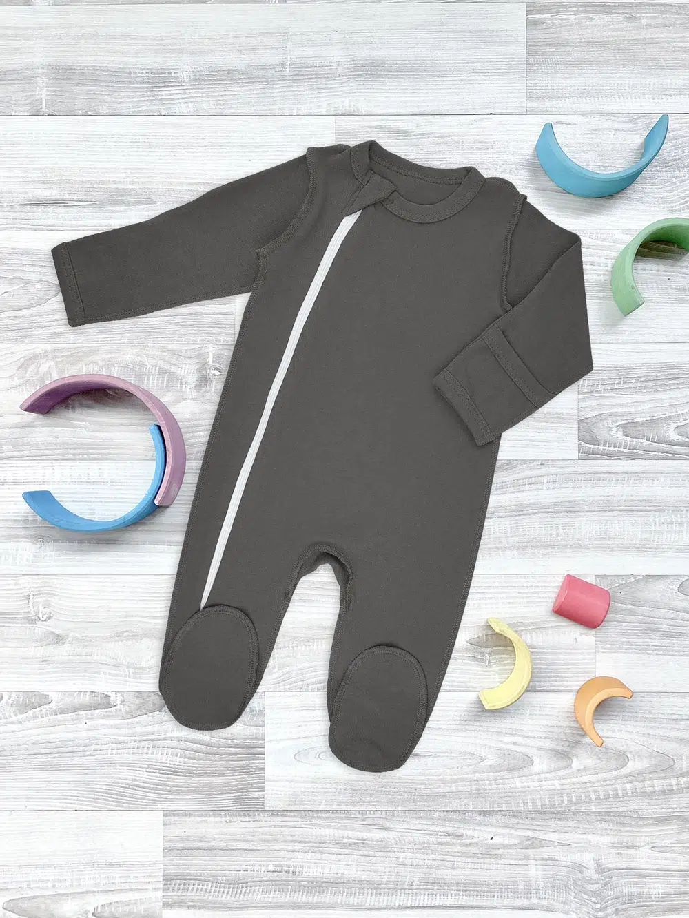 Комбинезон Mjolk Sleep and Play Steel Grey, швы наружу 1