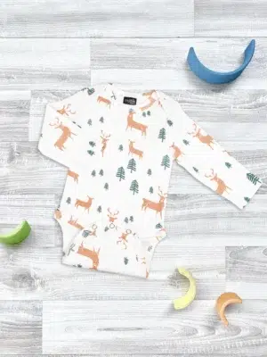Боди Mjolk Олени в лесу с длинным рукавом 3