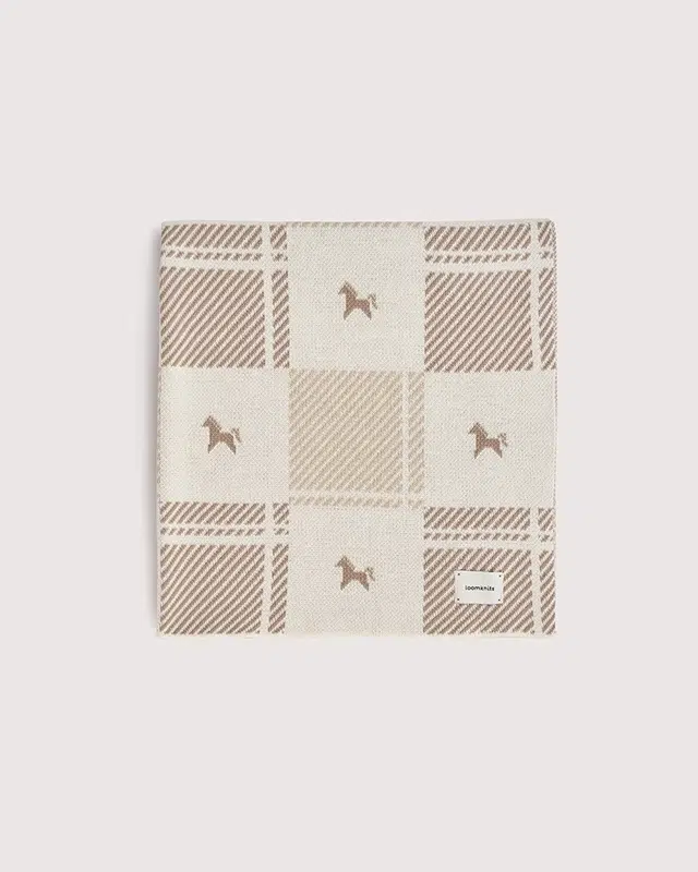 Плед детский Loomknits Кремовый (108x108) 1