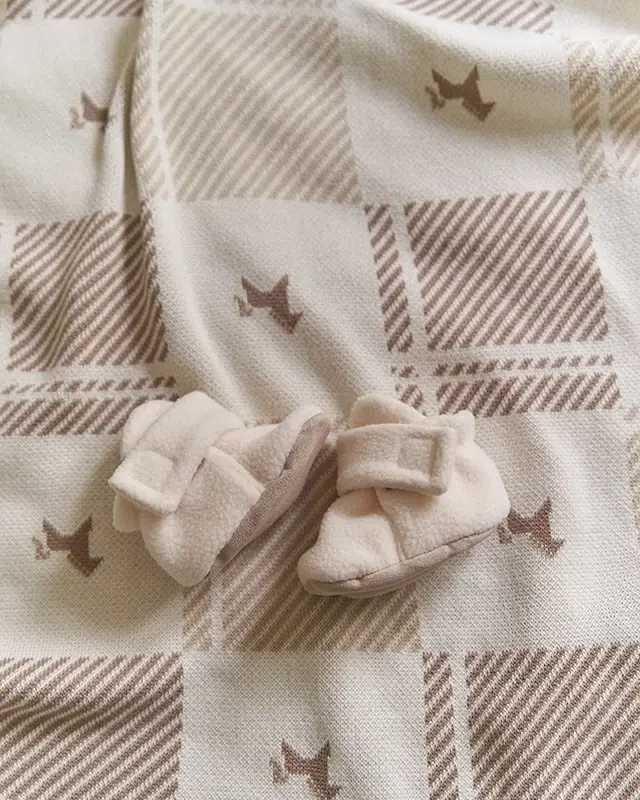 5 (9) Пинетки детские Loomknits Молочный (9-10 см, 0-3 мес) 2