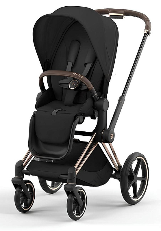 Коляска 2 в 1 Cybex Priam IV Sepia Black рама Rosegold 3
