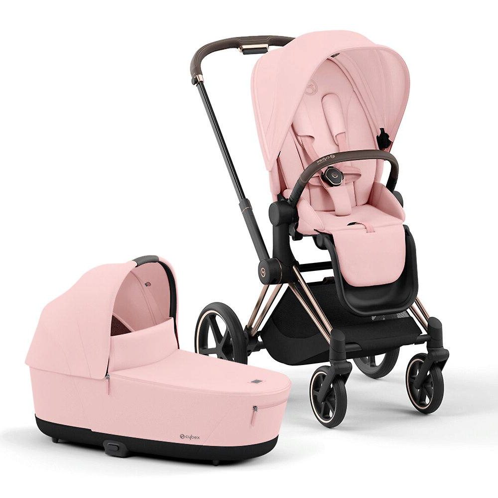 Коляска 2 в 1 Cybex Priam IV Peach Pink рама Rosegold 1