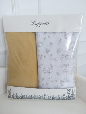 Набор пеленок из муслина 2 шт. Lapetti "Кролик Лаппин" 4