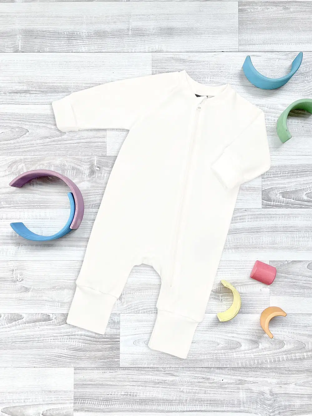 8756447_СОВ__1_ Комбинезон на манжетах Mjolk Sleep and Play Экрю, с рукавом реглан 1