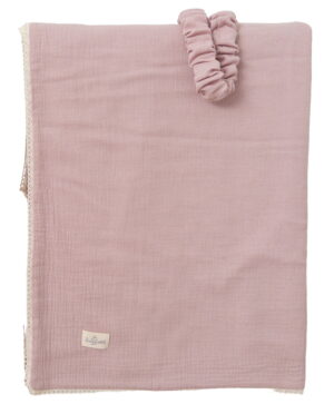 Плед муслиновый с кружевом 4