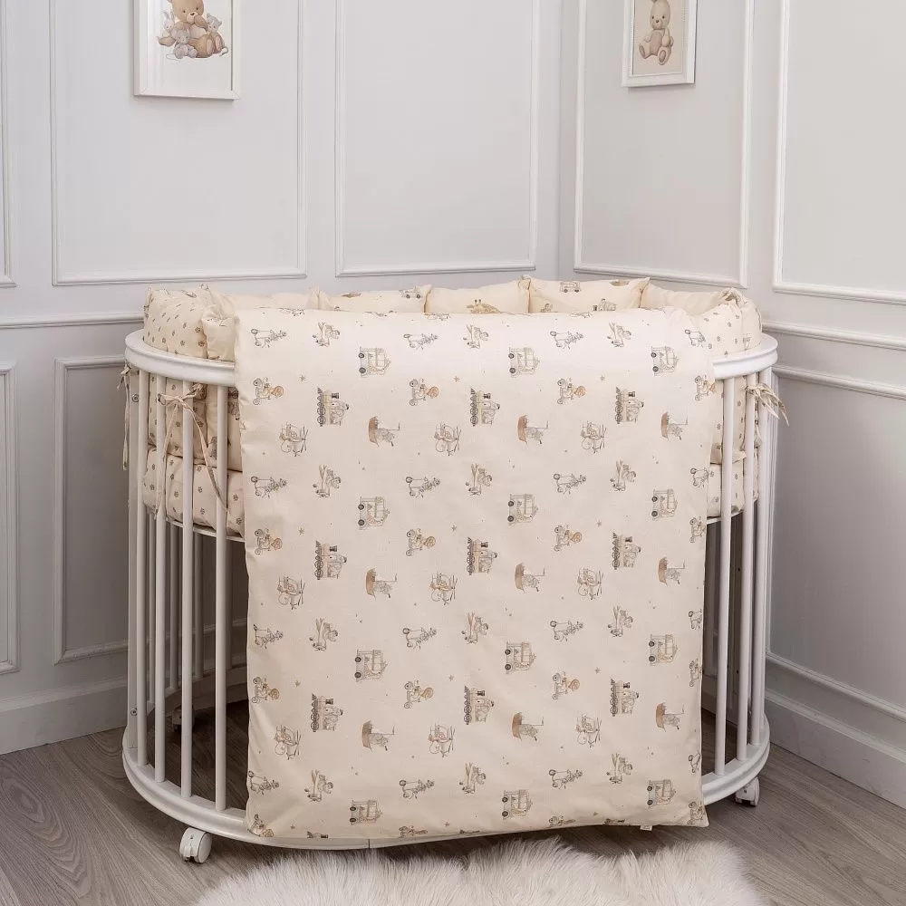 qfkby8io34ijb9cvpuekkcya0mfae9e1 Кпб 6 предметов для овальной и круглой кроватки "Письмо другу" 6