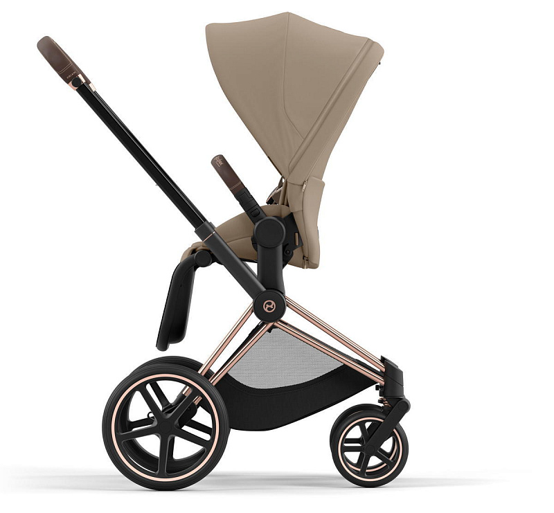Коляска 2 в 1 Cybex Priam IV Cozy Beige рама Rosegold 17