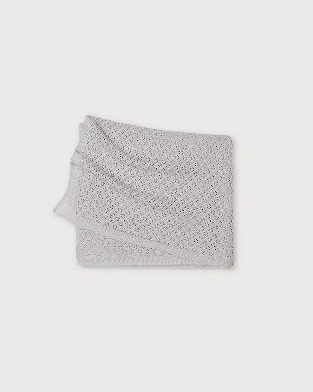 Плед детский Loomknits Светло-серый (100x100) 1