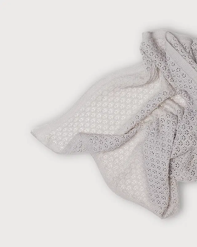 Плед детский Loomknits Светло-серый (100x100) 2