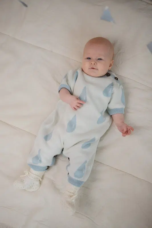 Комбинезон детский принт капля Loomknits (Экрю) 2