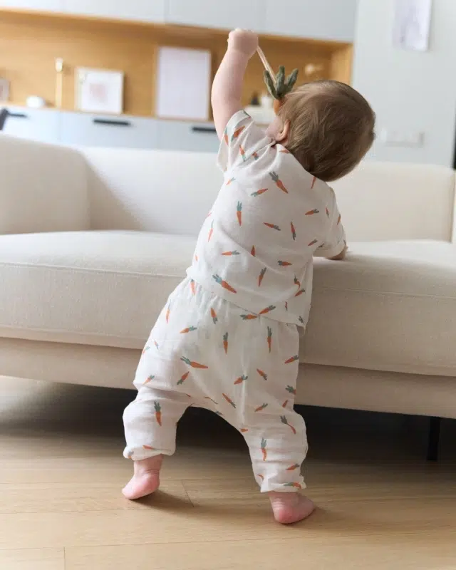 Штанишки детские с принтом Loomknits Молочный 2