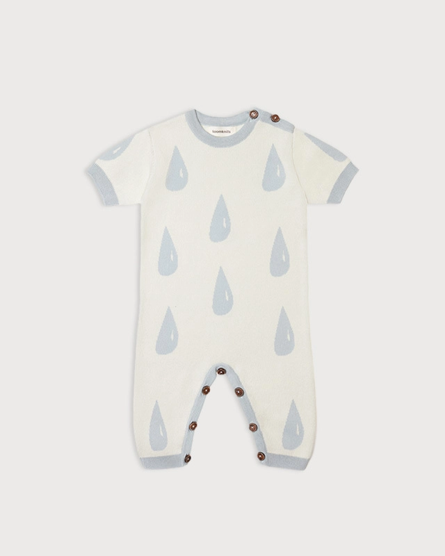 Комбинезон детский принт капля Loomknits (Экрю)