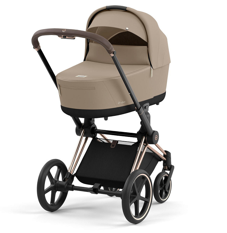 Коляска 2 в 1 Cybex Priam IV Cozy Beige рама Rosegold 10