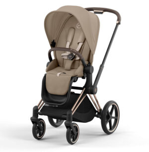 Коляска 2 в 1 Cybex Priam IV Cozy Beige рама Rosegold 26