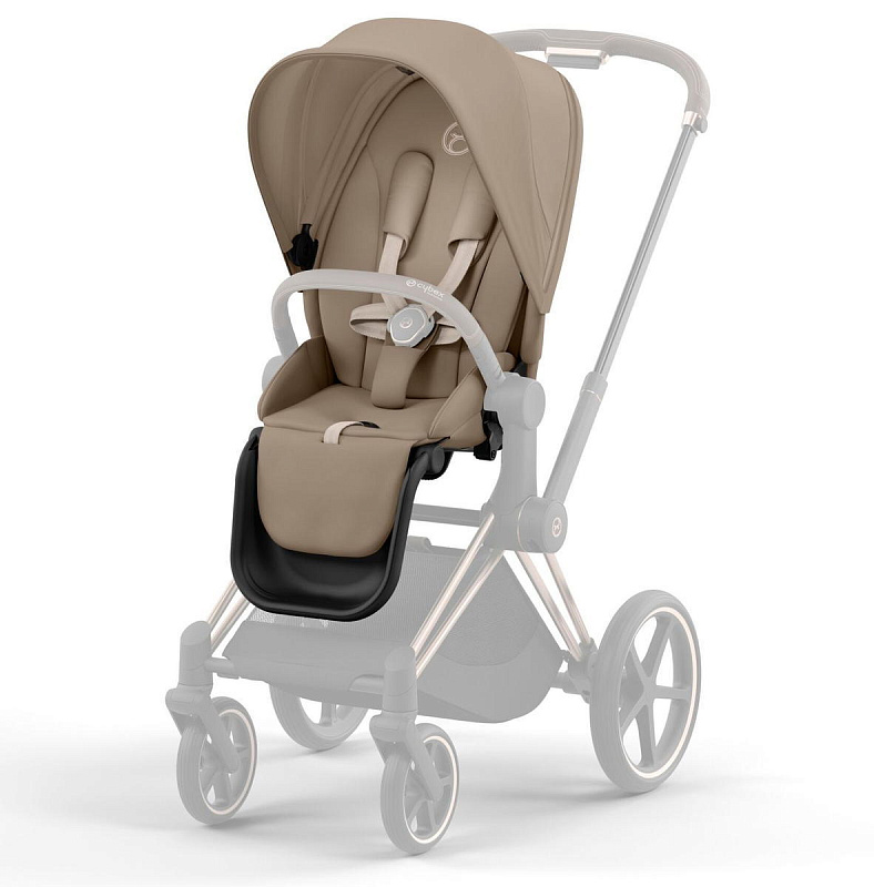 Коляска 2 в 1 Cybex Priam IV Cozy Beige рама Rosegold 6
