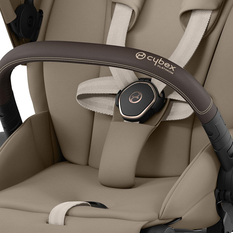 Коляска 2 в 1 Cybex Priam IV Cozy Beige рама Rosegold 4