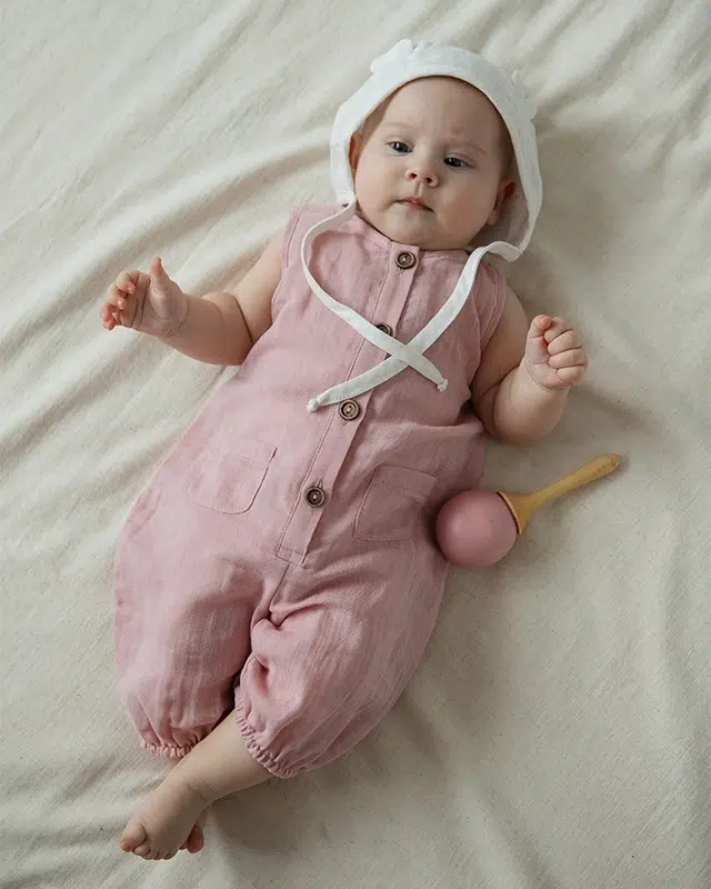 Комбинезон детский из муслина Loomknits (Розовый) 1