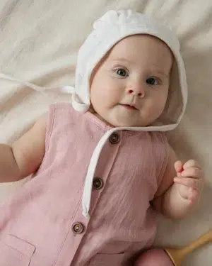 Комбинезон детский из муслина Loomknits (Розовый) 7