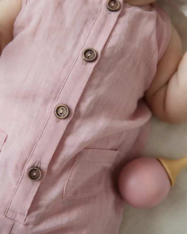 Комбинезон детский из муслина Loomknits (Розовый) 2