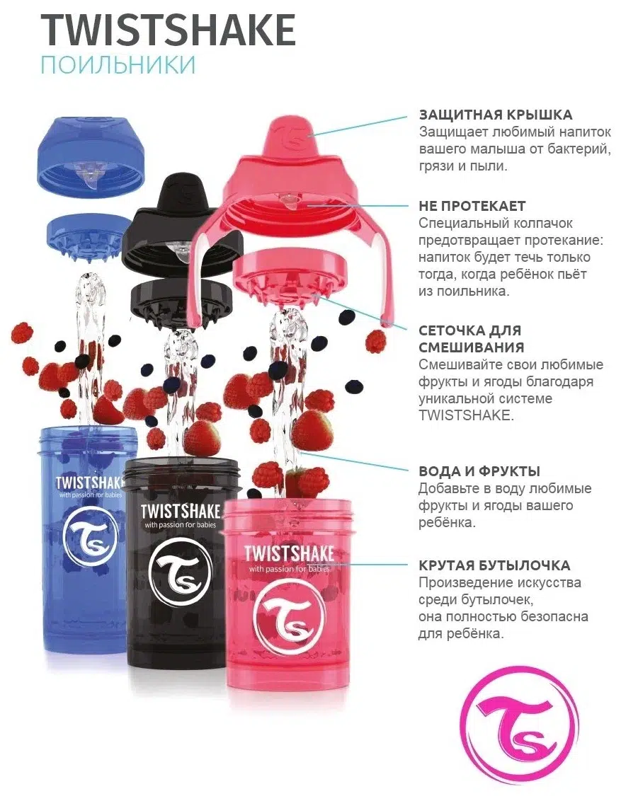Поильник Twistshake Kid Cup 360 мл. Возраст 12+m. 6