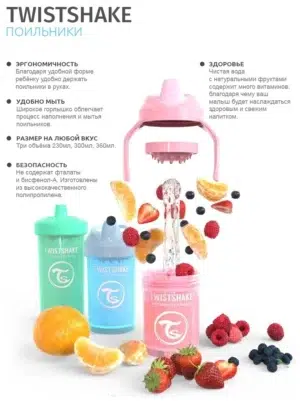 Поильник Twistshake Kid Cup 360 мл. Возраст 12+m. 14