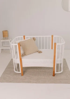 71515535 Кроватка КАРАМЕЛЬ с комплектом матрасов и маятником 16