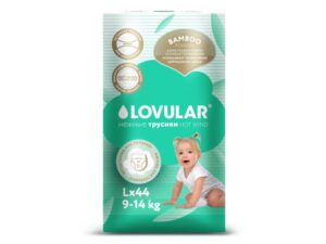 Детские подгузники LOVULAR BAMBOO L 9-14 кг, 44 шт/уп 14