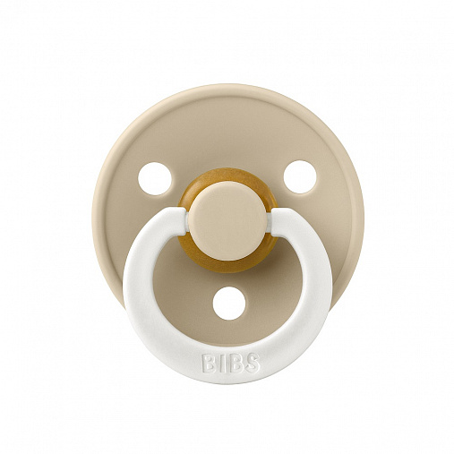 Пустышка латексная ночная BIBS Colour Glow Latex Anatomical-Vanilla 1