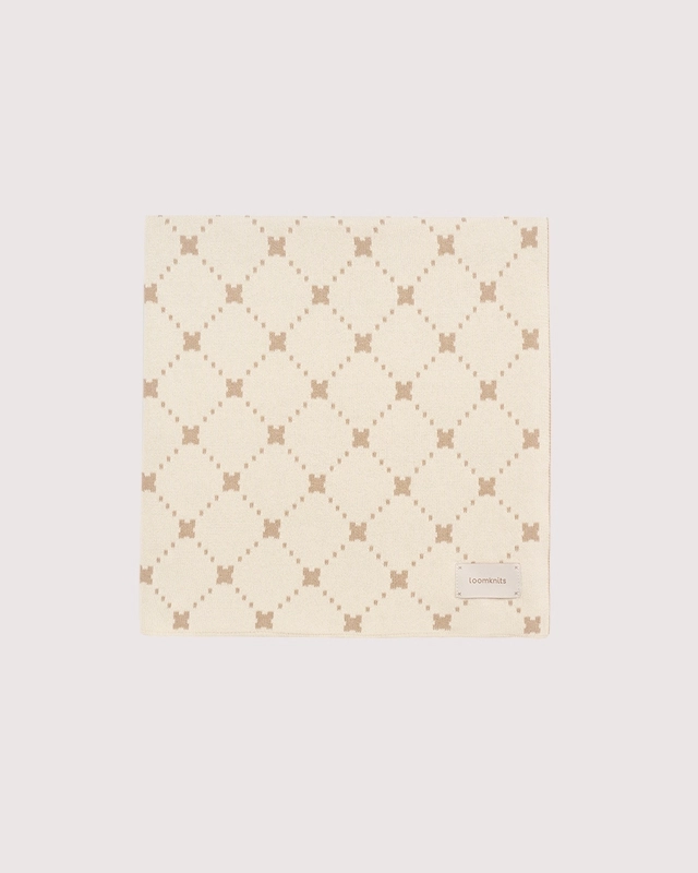 Плед детский Loomknits бежевый ромбик LW24 1