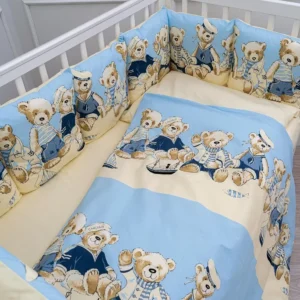 Комплект из 3-х предметов для овальной и прямоугольной кроватки Lappetti "Морячки" 14