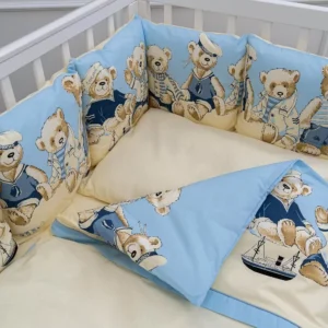 Комплект из 3-х предметов для овальной и прямоугольной кроватки Lappetti "Морячки" 11