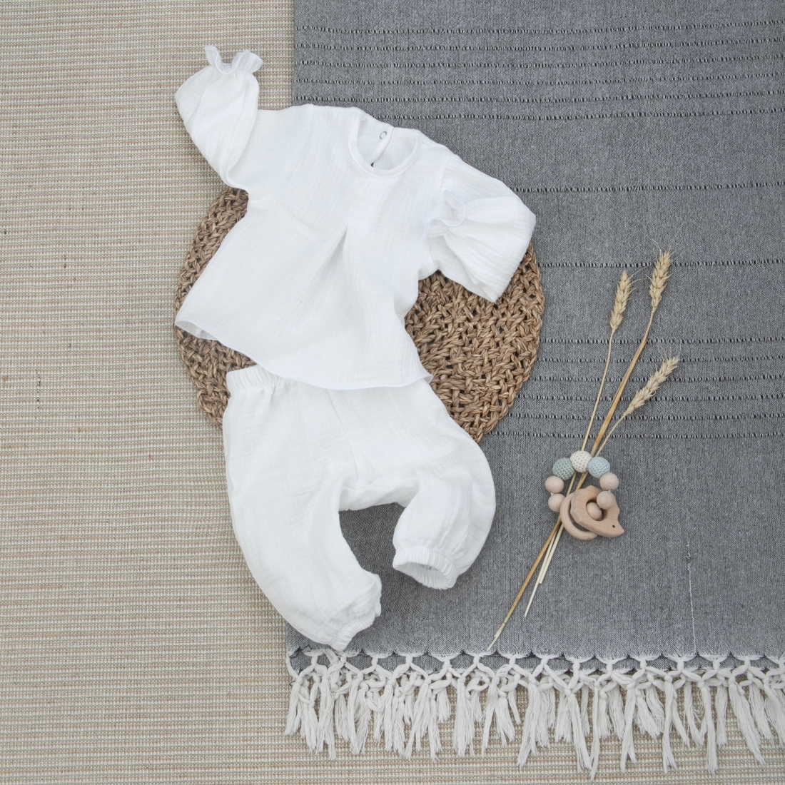 Муслиновая пижама с длинным рукавом для девочки Швейная Династия "Муслин" 1