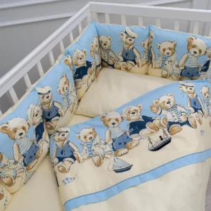 Комплект из 3-х предметов для овальной и прямоугольной кроватки Lappetti "Морячки" 12